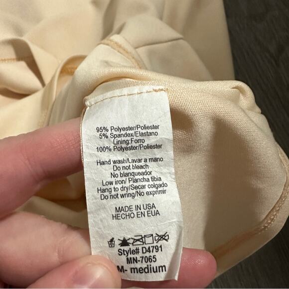 Lulus Beige Cream Sleeveless Embellished Jeweled Mock Neck‎ Mini Dress Size M - Picture 6 of 9